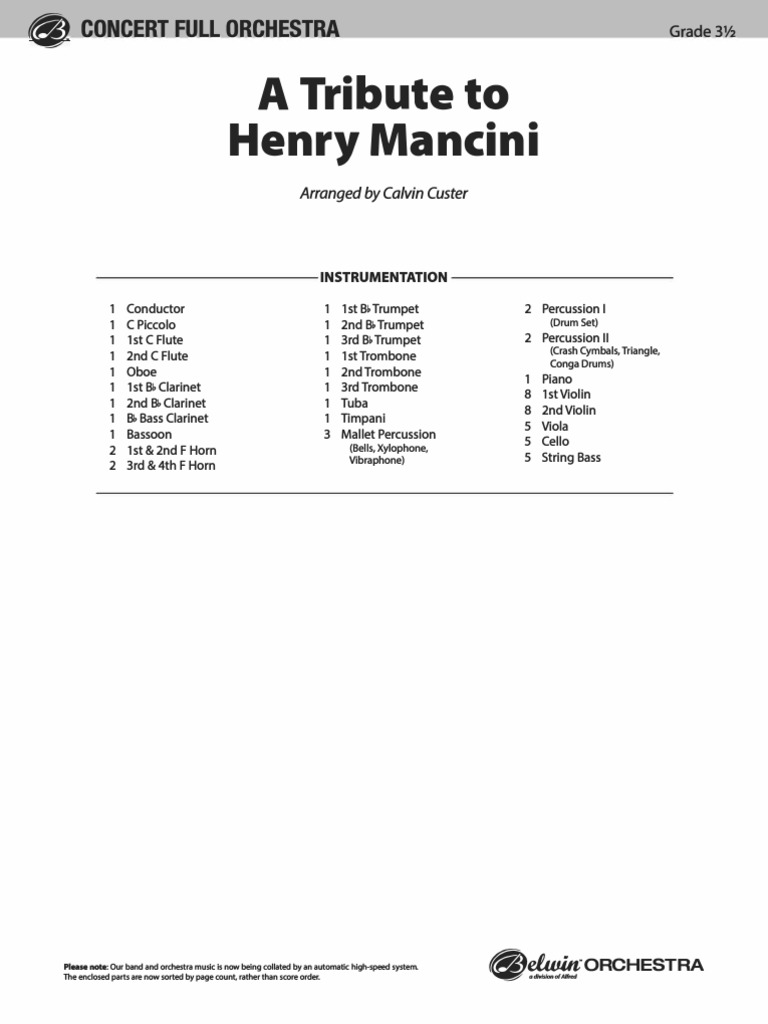 А Tributeto Henry Mancini PDF
