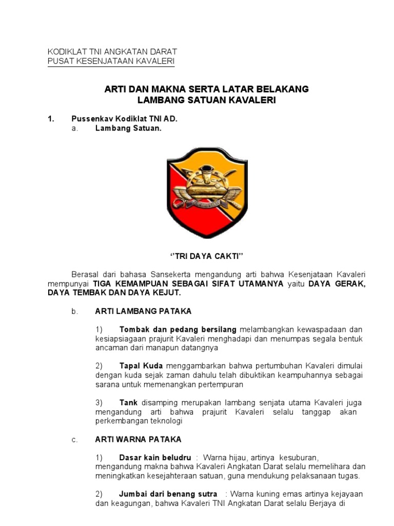 Arti & LATAR BELAKANG Lambang Satkav PDF
