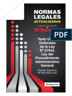 Texto Unico Ordenado de La Ley 27444 Ley de Procedimiento Administrativo General 1