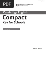 Cambridge A2 Key For Schools 1 With Answers | PDF