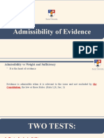 Admissibility of Evidence: Rule 128-130 Group 1