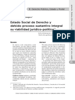 Lectura Estado Social de Derecho y Debido Proceso Pinilla