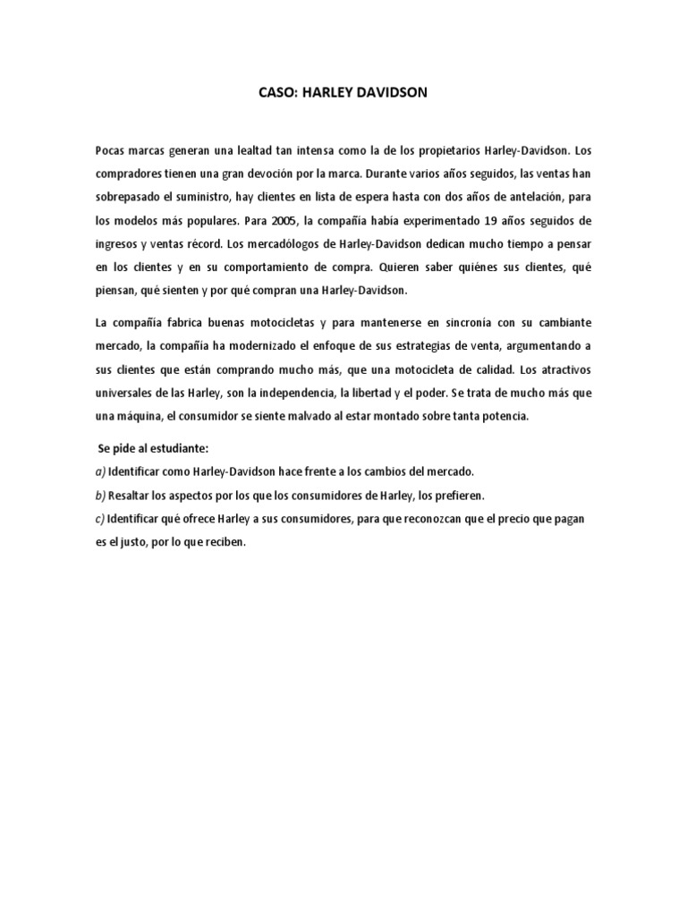 1.case Study Harley Davidson | PDF