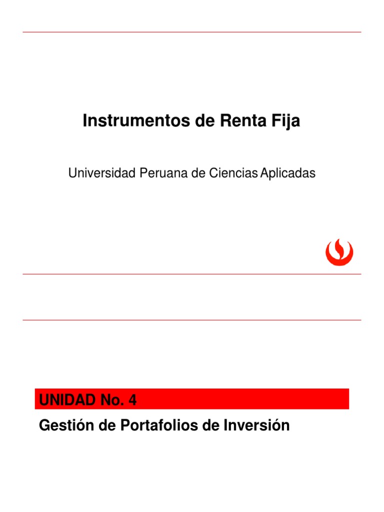 AF132 Instrumentos de Renta Fija - Unidad 4 | PDF | Fondo de inversion ...