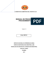 Manual de Procesos ALTERNATIVAS ALIMENTICIAS