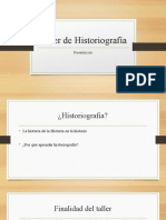 Taller de Historiografía 1