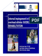 Internal Impingement in The Overhead Athlete: GUIDELINES FOR Rehabilitation