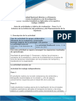 Guia de Actividades y Rúbrica de Evaluación - Paso 2 y 3 - Informe de La Definición Del Problema y Del Planteamiento de La Hipótesis