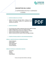 Descriptor del Curso- Técnicas de Supervisión Efectiva y Liderazgo