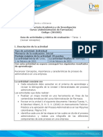 Guía de Actividades y Rúbrica de Evaluación - Unidad 1 - Tarea 1 - Reconocer Conceptos