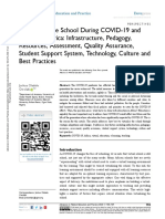 Virtualising The School During COVID-19 and Beyond in Africa - Infrastructure, Pedagogy, Resources, Assessment, Quality Assurance, Student Support System, Technology, Culture and Best Practices