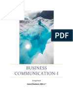 Business Communication-I: Kamal Bhattarai - BBA-3