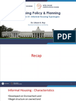 Lecture 31 - Informal Housing Typologies