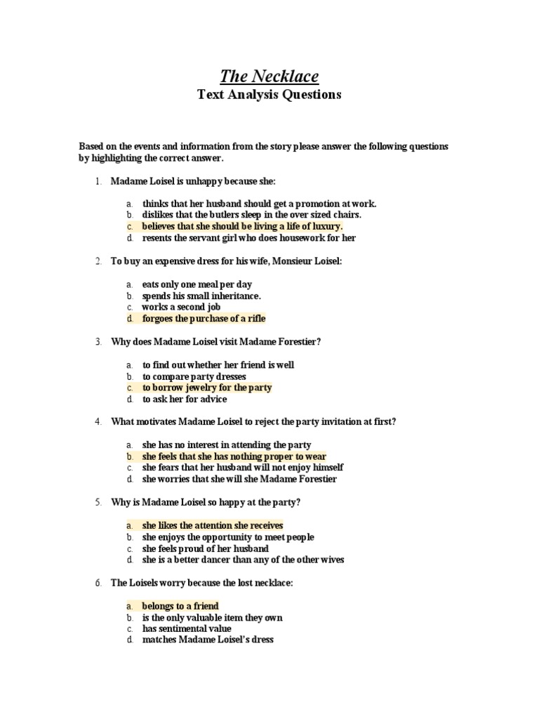 The Necklace Quiz PDF Jewelry Design