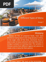 Different Types of Menu