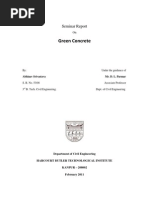 Download Seminar Report - Green Concrete by Abhinav Srivastava SN49302384 doc pdf