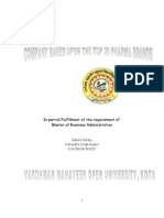 MBA Project Report Title