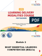 LDM Module 2 - Lesson 2 (Unpacking of MELC)