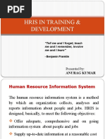 Hris in Training &amp Development