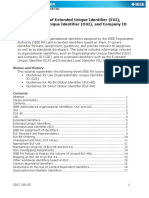 Guidelines For Use of Extended Unique Identifier (EUI), Organizationally Unique Identifier (OUI), and Company ID (CID)