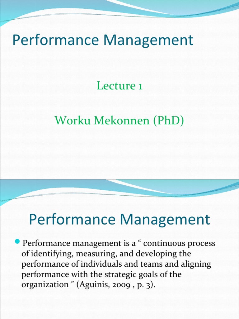 Performance Management-Lect. 6 | PDF | Performance Appraisal | Systems ...