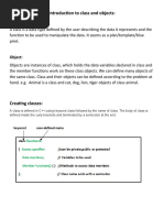 Chapter 3 Classes and Objects