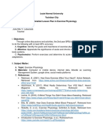 Leyte Normal University Tacloban City A Semi-Detailed Lesson Plan in Exercise Physiology