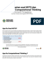 Pembuatan Soal HOTS Dan Menginfus Computational Thinking Kelompok Penggalang (Untuk Siswa Setingkat SMP - MTS)