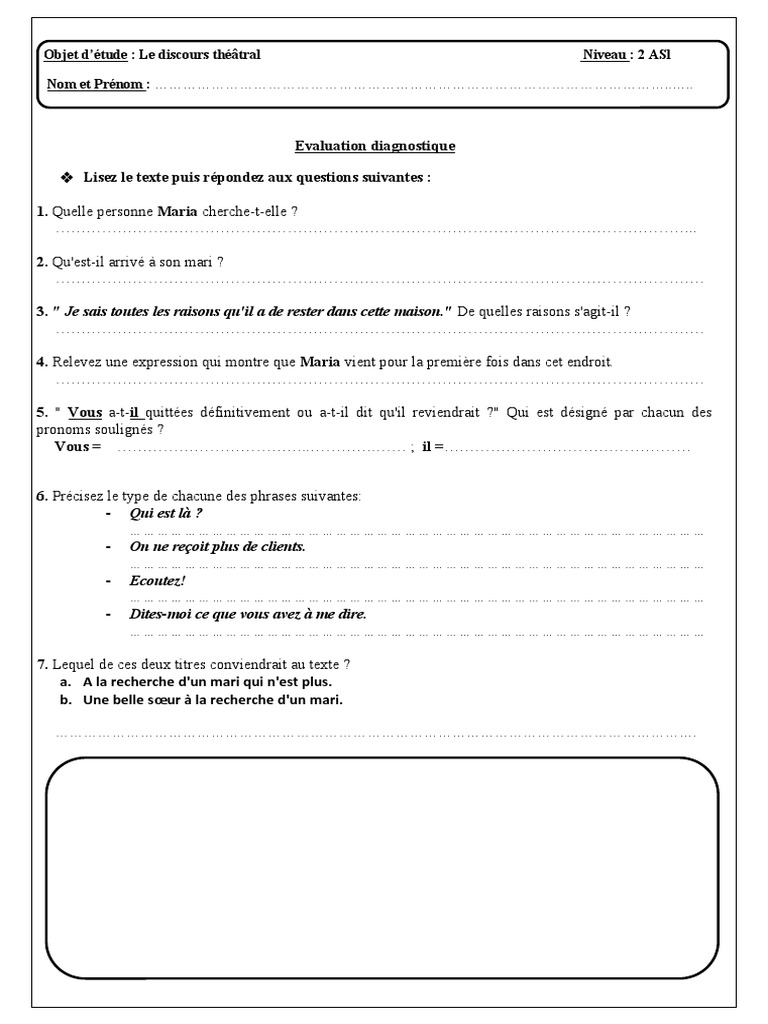 Evaluation D Theatre Pdf