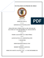 Investigación - Creación Del Código Fiscal Del Estado de Zacatecas y Sus Municipios, Su Aplicación e Importancia