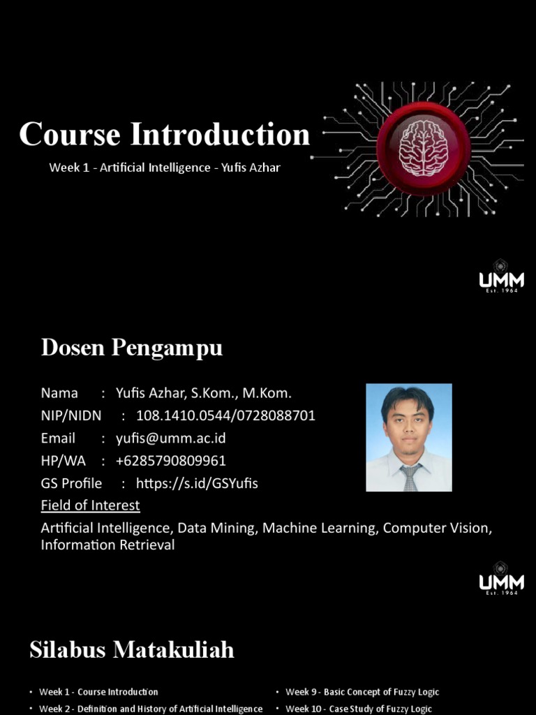 AI 001 - Course Introduction | PDF