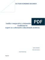 Analiza Comparativa A Sistemului de Predare Traditional in Raport Cu o Alternativa Educationala Moderna