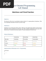 Object Oriented Programming Lab-06 (Inheritance and Friend Functions)