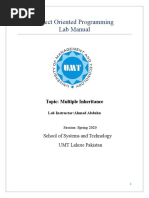 Object Oriented Programming Lab-09 (Multiple Inheritance)