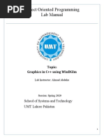 Object Oriented Programming Lab-12 (Graphics in C++ Using WinBGIm)