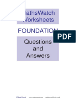 Mathswatch Foundation Worksheets Aw