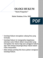 Sosiologi Hukum Suatu Pengantar