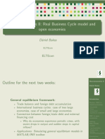 Macroeconomics II: Real Business Cycle Model and Open Economies