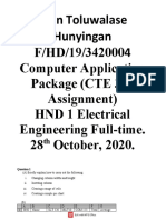 Computer Application Package (CTE 302 Assignment) Solutions