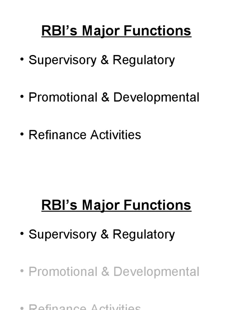 RBI's Supervisory and Promotional Roles | PDF | Business