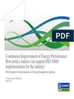Continuous Improvement of Energy Performance: How Policy Makers Can Support ISO 50001 Implementation For The Industry