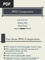 JPEG Compression: CSC361/661 Spring 2002 Burg/Wong