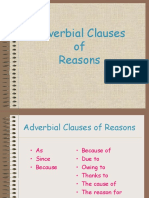 Adverbial Clauses of Reason
