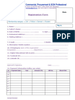Bangladesh Commercial, Procurement & SCM Professional: Registration Form