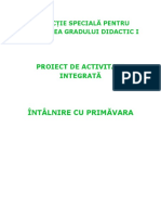 Proiect de Activitate Integrată