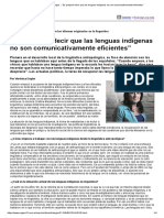 Página_12 __ Dialogos __ “Es prejuicio decir que las lenguas indígenas no son comunicativamente eficientes”