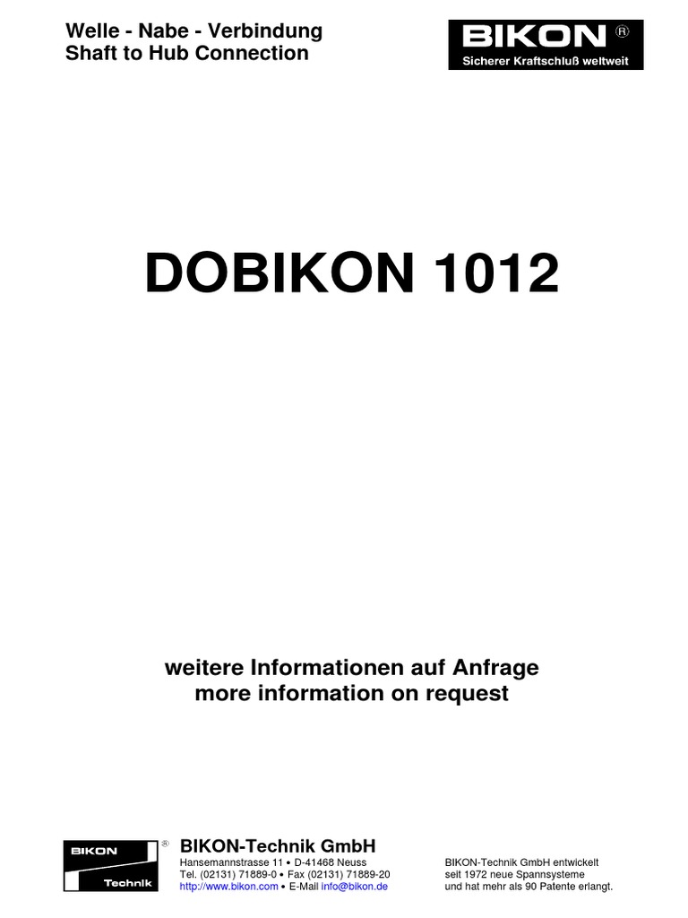 Dobikon 1012 | PDF