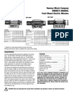 Ramsey Winch Company Owner'S Manual Front Mount Electric Winches