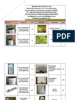 Product and Price List + (Tax Extra) : Products Description MRP Products Description