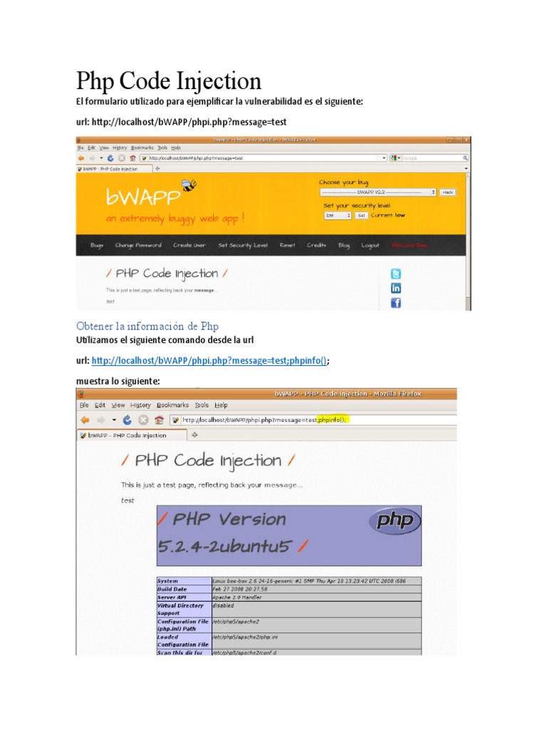 PHP Code Injection | PDF